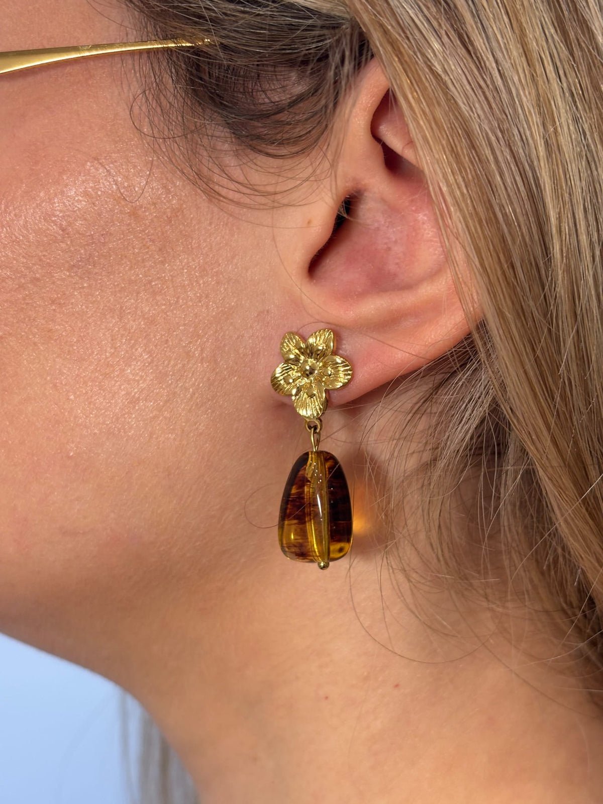 BOUCLES D'OREILLES AMBRE