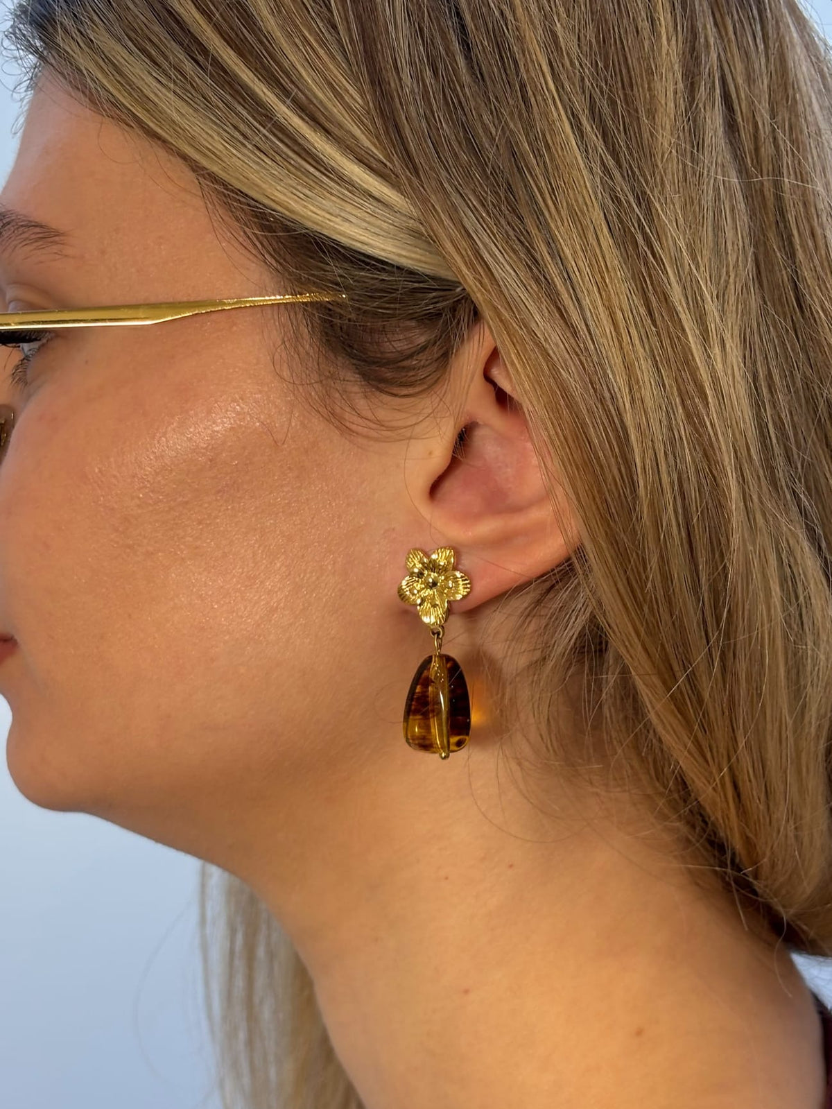 BOUCLES D'OREILLES AMBRE